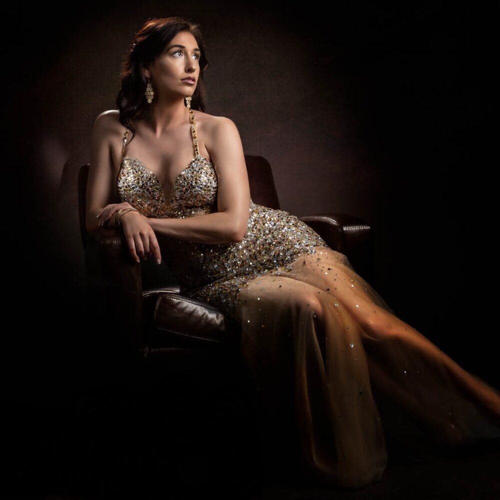 EUC Jovani Rhinestone Embellished Gown